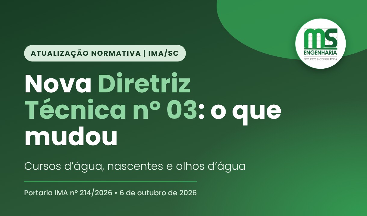 Nova Diretriz Técnica nº 03 do IMA: classificação de cursos d’água, nascentes e olhos d’água